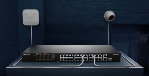 RUIJIE REYEE RG-ES126FGS-P 26 Portlu, 10/100 Fast Ethernet Tak Çalıştır Swıtch 2 Gigabit Uplink 1combo